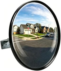 JFIYETH 12-Inch Traffic Mirror – 160° Adjustable Wide-Angle Convex Safety Mirror for Driveways, Garages, Warehouses & Parking Lots, Indoor/Outdoor Blind Spot Coverage