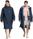 Owntop Swim Parka Windproof Surf Coat for Men Women- Waterproof Surf Poncho- Oversized Warm Swim Parka with Zipper Pockets Kid Youth Adult