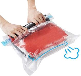 KFYM 10Pack Travel Space Saver Bags (4 x S, 3 x M, 3 XL), Reusable Vacuum Travel Storage Bag, Saves 75% of Storage Space, Roll-Up Compression, No Need for Vacuum Machine Or Pump