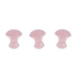 3 Pcs Natural Rose Quartz Crystal Jade Mushroom-shaped Massage Hot Stone For Face Eyes Body Spa Anti Aging