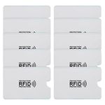 TIESOME 10pcs RFID Card Holder, RFID Blocking Sleeves Waterproof Credit Card Sleeves Set RFID Identity Card Protector Secure Sleeve Portable Durable RFID Card Sleeves for Women Men Wallet(Silver)