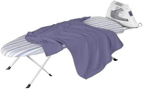 Honey-Can-Do Folding Tabletop Ironing Board with Iron Rest, Blue, 32” L x 12” W, Steel Frame