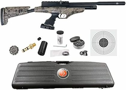Wearable4U Hatsan at-P2 QE QuietEnergy Tact PCP 900 FPS / 20 FPE Air Rifle .22 Caliber (Camo Timber) with 100x Paper Targets and 250x Pellets Bundle