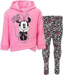 Disney Minnie Mouse Toddler Girls 2-Piece Fleece Hoodie & Legging Set, Pink 4T