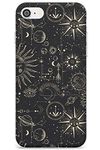 Suns & Planets Vintage Astrological Slim Phone Case for iPhone 7/8 / SE TPU Protective Light Strong Cover with Zodiac Vintage Stars Space Moons