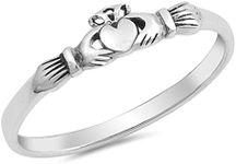 Claddagh Heart Friendship Promise Ring New .925 Sterling Silver Band Size 6