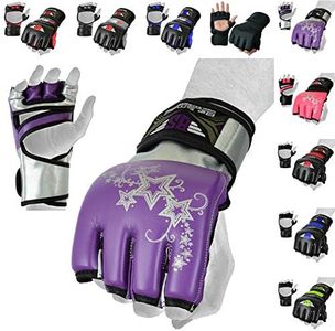 MMA Gloves, UFC Kickboxing Gloves, MMA Sparring Gloves, MMA Training Equipment, Fighting Gloves for Mixed Martial-Arts, MMA Training Gloves Adults Men & Women by BeSmart (Purple, Small)