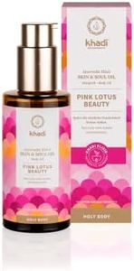 khadi Pink Lotus Beauty Ayurvedic Elixir Skin & Soul Oil, Harmonising Senses Oil, Balancing & Moisturising, 100% Vegetable, Natural & Vegan, Certified Natural Cosmetics, 100 ml