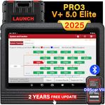 LAUNCH X431 PRO3 V+ 5.0 Elite 2025 Upgraded Bidirectional Scan Tool, OEM Topology Map, Scan HD Trucks, AutoAuth for FCA SGW, ECU Coding, 55+ Services, All System Diagnose, 2-Year Free Update, CAN FD