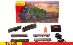 Hornby Train Set - TT1002M The Easterner Train Set, Analogue TT Gauge Model Railways Set, Starter Electric Model Train Kits - Steam Engine Model Building Kits, 1:120 Scale Model Train Gifts