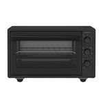 Cookology CMO37BK 37 Litre Portable Mini Countertop Oven and Grill - 1500W Electric 7 Multi-function Cooker with Wire Rack, Baking Tray, Adjustable Temperature Control & 90 Minute Timer - In Black