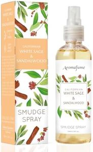 White Sage & Sandalwood Smudge Spray by Aromafume | 100ml/3.3 oz | Sage Spray for Cleansing Negative Energy & Protection | Non-Toxic | Room Spray for Spiritual Cleansing, Smokeless Sage Smudging