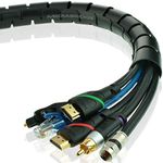 Mediabridge™ EZ Cable Bundler (6 Feet) - 1" Width - Flexible & Expandable Cable Management Sleeve (Part# CM1-25-06B)