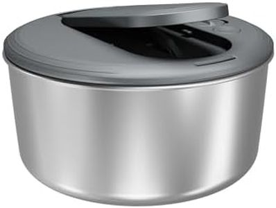Zyliss Swift Dry Stainless Steel Salad Spinner - Fruit Cleaner & Lettuce Spinner with Push Pump - Non-Slip Bowl - Dishwasher Safe - Small