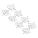 PATIKIL 120mm Fan Finger Grill, 8 Pack Metal Grill Protector Guard for 120X120mm Fan Protective Cover DIY, Silver