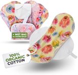 Organic Cotton EcoComfort Reusable Panty Liners for Women & Teens (Medium, 7-Pack); High-Temp Washable Cloth Liners; Stay Fresh & Dry, for Daily Vaginal Discharge Only; 100% Breathable (no PUL/TPU)