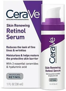 CeraVe Anti Aging Retinol Serum For Face, Encapsulated Retinol With Hyaluronic Acid, Niacinamide & Ceramides, Smooths Wrinkles & Fine Lines, Gentle Skin Brightening Serum, Fragrance Free, 1 Oz