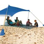 Otentik Beach Sunshade - with Sandbag Anchors - The Original Sunshade Since 2011