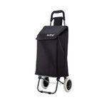 Premium 59Ltr Foldable Trolley on Wheels, Hard Wearing & Lightweight Trendy Collapsible Push/Pull Cart for Easy Storage with 1 Year Guarantee (Black)