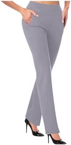 Sold and Shipped by Only Products Women's Yoga Dress Pants 2024 Tummy Control Workout Bootleg Legtgings Stretchy Office Casual Pants with Pockets Brand Products Store