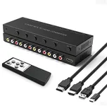 RuiPuo 4Port AV to HDMI Converter, 