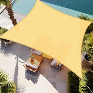Shade&Beyond Sun Shade Sail Canopy Rectangle 16'x16' Sail Shade Sand Sun Shades for Patio, (We Make Custom Size)