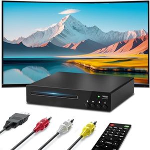 DVD Player for TV, SHIWAKOTO Multi Region Free DVD Players with HDMI, RCA/AV Output, USB Port, Remote Control