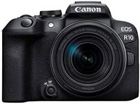 Canon EOS R10 + RF-S 18-150mm IS STM Lens - Compact Mirrorless Digital Camera - 24.2 MP, Dual Pixel CMOS AF II - 4K up to 60p - 23 FPS Continuous Shooting - Face & Eye Detection - Bluetooth, Wi-Fi