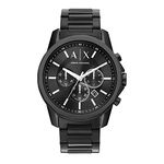 Armani Exchange Stainless Steel Analog Black Dial Men Watch-Ax1722, Black Band