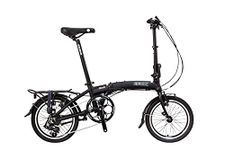 SOLOROCK 16" 8 Speed Aluminum Folding Bike - Dash Model - V Brakes (Matt BK)