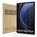 WD&CD 2 Pack Screen Protector Compatible with Samsung Galaxy Tab S9 FE 10.9 Inch, Tempered Glass Film Replacement for Galaxy Tab S9 FE 10.9 Inch【Anti Scratch 】【Anti Bubble】【High Definition】