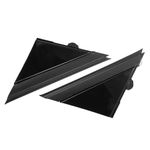 Motoforti Car Door Mirror Flag Cover Trim, Driver Passenger Side Door Rearview Mirror Flag Cover, for Fiat 500 2012-2019, Plastic, 1SH17KX7AA/1SH16KXAA, Gloss Black, 2pcs