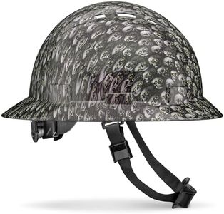 ACERPAL Full Brim Vented Senorita Muerte Tattoo/Skull Design Gloss Finish OSHA Hard Hat with 6-Point Suspension