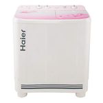 Haier 9 Kg 5 Star Anti-Bacterial Vortex Pulsator Semi Automatic Top Load Pink (HTW90-1159FL, White, Toughened Glass)
