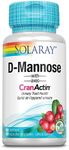 Solaray D-Mannose with CranActin Cranberry Extract 1000mg | For Normal, Healthy Urinary Tract Support | Non-GMO & Vegan | 60 VegCaps (Pack of 1)