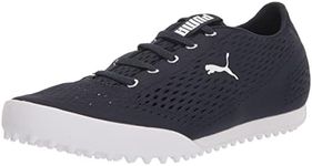 PUMA Men's Monolite Fusion Slip-on Golf Shoe, Navy Blazer/Puma White, 6
