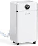 CHIVALZ 12L/24H Dehumidifiers for Home, Bedroom & Bathroom, LED Display and 24H Timer, Interior Dehumidifier with Automatic Defrosting, 2L Water Tank & Drainage Hose, White, 1 Pack+3 Modes