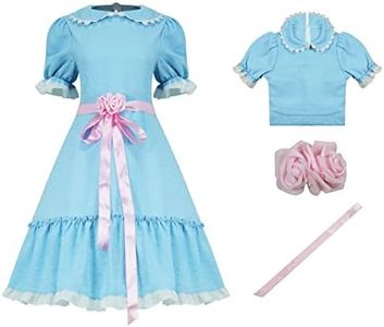 LILLIWEEN Shining Twins Costume Grady Blue Puff Dress Creepy Sister Scary Doll Cosplay Party Costumes for Girl Women