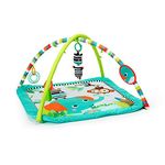 Bright Starts - Zig Zag Safari Activity Gym and Play Mat with Take-Along Toys, Ages Newborn +