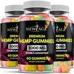 NEW AGE Naturals Advanced Hemp Gummies - Natural Hemp Oil Infused Gummies (3000 (Pack of 3))