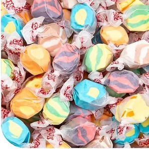 Salt Water Taffy Candy Mix - 1 Pound Bag - Assorted Tropical Fruit Flavors - Chewy Candy Individually Wrapped - Soft Tropical Candy - Old Fashioned Taffies