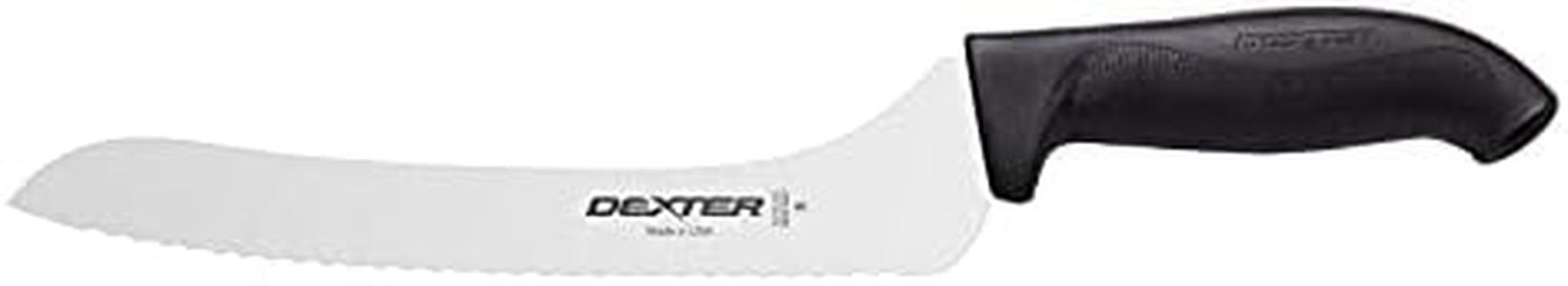 Dexter-Russell SofGrip Scalloped Offset Sandwich Knife, Black Handle, 23 cm