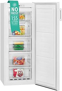 Bomann® Gefrierschrank Nofrost freistehender Tiefkühlschrank 155 Liter Nutzinhalt | No Frost - nie wieder abtauen - Schnellgefrierfunktion u. MultiAirflow-System | Türanschlag wechselbar | GS 7325.1
