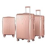 Wanderlite Luggage Set 3pcs Pink Su