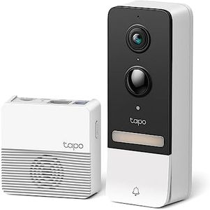 TP-Link Tapo Wireless Video Doorbell with Hub, 2K 5MP Color Night Vision, Up to 180 Days Battery, 2-Way Audio, Quick Response, Head-to-Foot View, Compatible with Alexa and Google