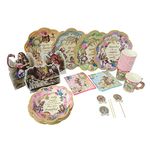 ASVP Shop Alice In Wonderland Party Supplies Set Great For Mad Hatter Tea Party Plates Cups Napkins Decor