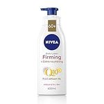 NIVEA Firming Body Lotion Q10 + Argan Oil (400 ml), Nourishing Firming Cream with Q10 and Argan Oil, NIVEA Moisturising Cream for Firm Skin