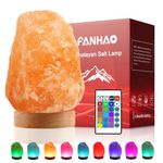 FANHAO Himalayan Salt Lamp 16 Colors, Natural Crystal Salt Rock Lamp Hand Carved Night Lights, USB Salt Crystal Lamp Remote Control for Meditation, Home Décor & Gifts