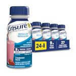 Ensure Regular, Nutritional Supplement Shake Value Pack, Nutrition To Stay Active And Energetic, Strawberry, 24 x 235-mL Bottles