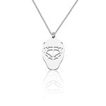 CENWA Ice Hockey Goalie Mask Necklace Hockey Mom Jewelry Hockey Gift Hockey Fan Hockey Jewelry, Stainless Steel, stainless-steel